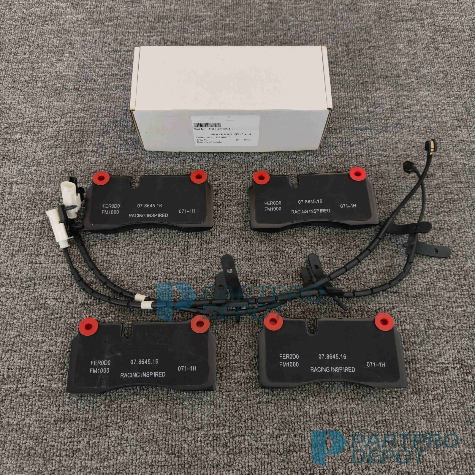 Rear Brake Pad Kit Fits For Aston Martin Rapide AD43-2C562-AA + FREE SENSOR US