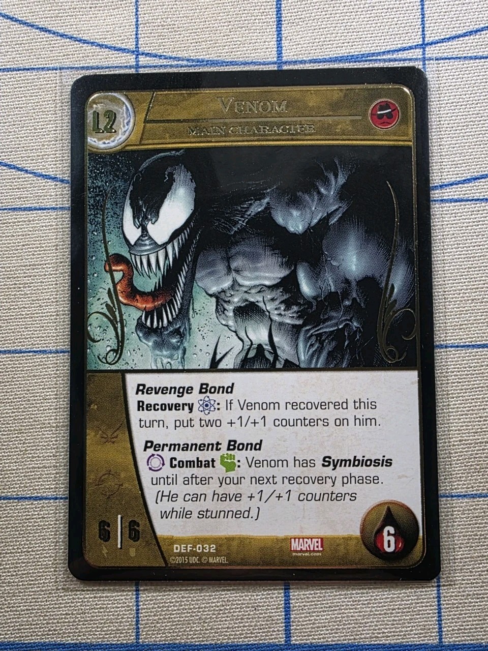 Venom DEF-032 2015 VS System Gold Accents Trading Card TCG CCG