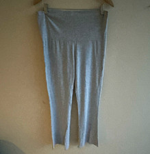 Streetwear Society Women s Gray Solid Ankle Leggings XL Regular Stretch Yoga
