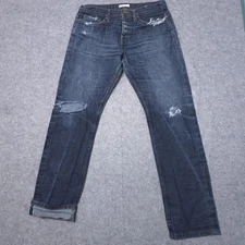 The Unbranded Brand Jeans Mens 34 Blue 14.5oz Selvedge UB201 Tapered Button Fly