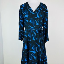 H by Halston Blue Wrap Dress Size XL