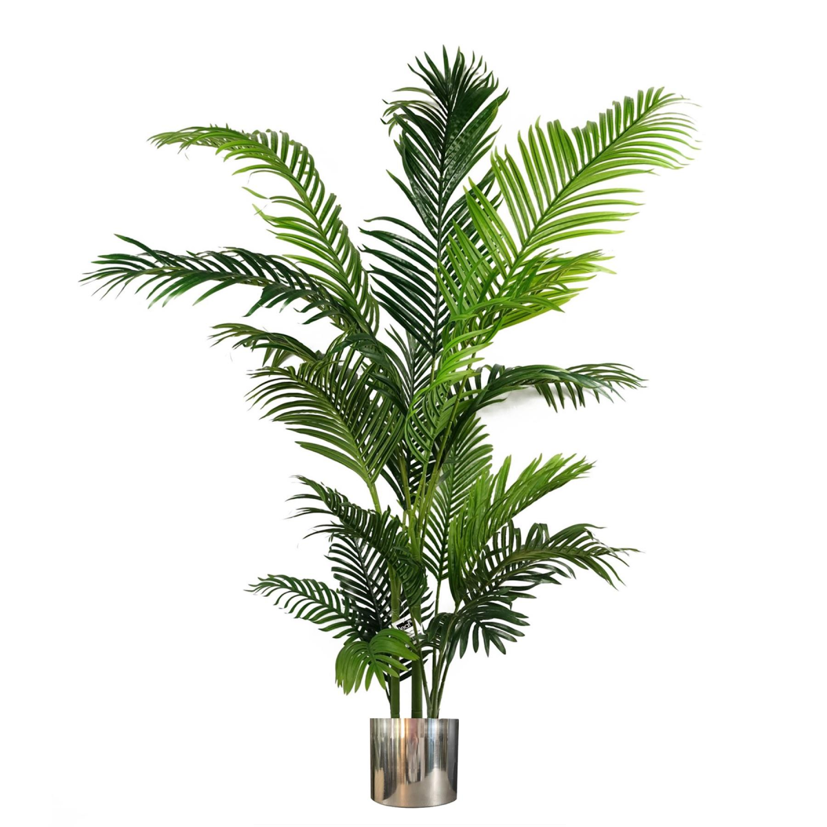 180cm Artificial Palm Tree Extra Large Faux Plant with Silver Planter Decor - Image 2