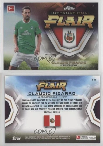 2019-20 Topps Chrome Bundesliga International Flair Claudio Pizarro #IF-11