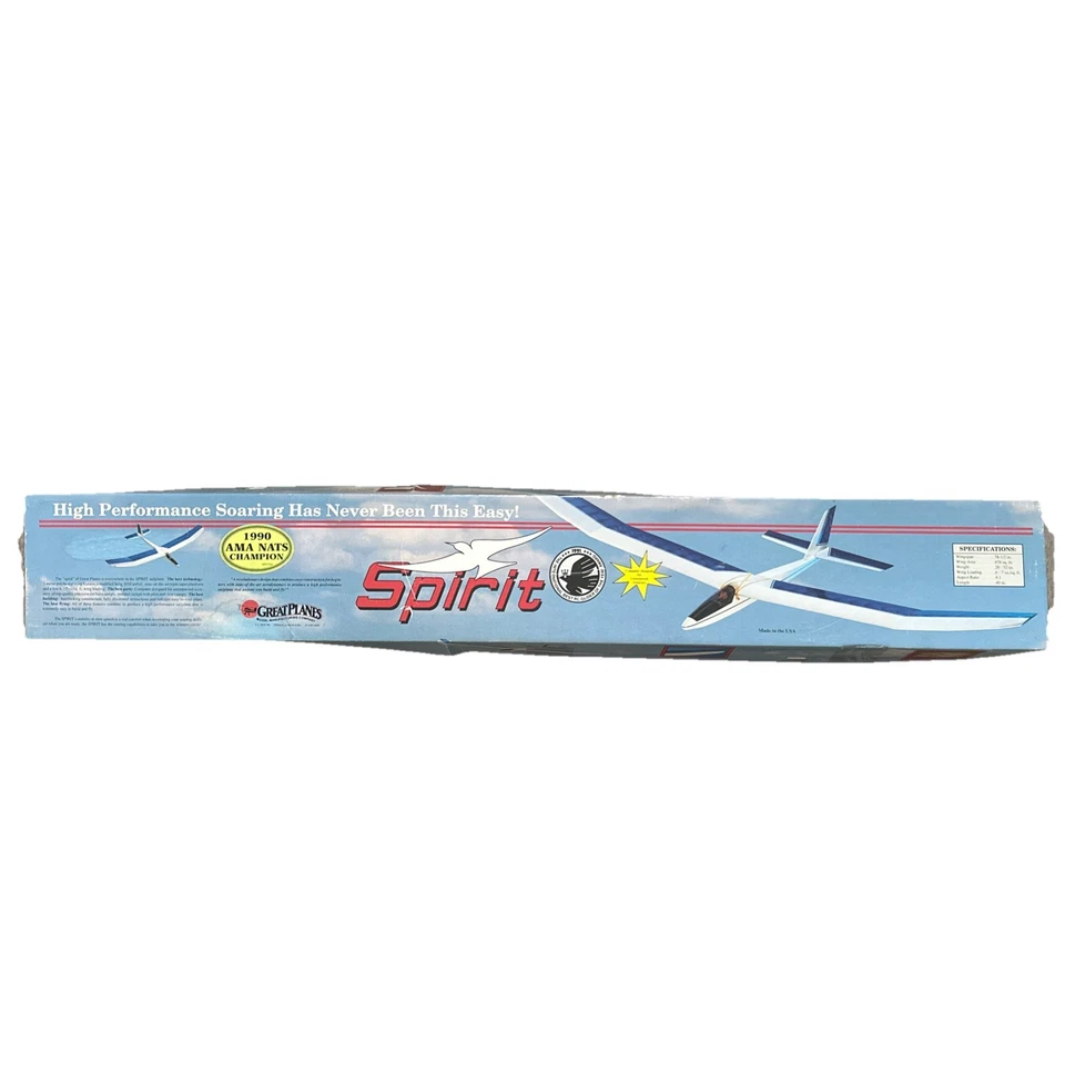 NEW! Great Planes "SPIRIT" 78 1/2" Wingspan Championship Winning Glider RARE Kit - Image 3 of 4