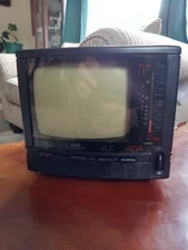 Vintage Maxi-Matic mini TV AM/FM radio model T 8088A TESTED No antenna/chord