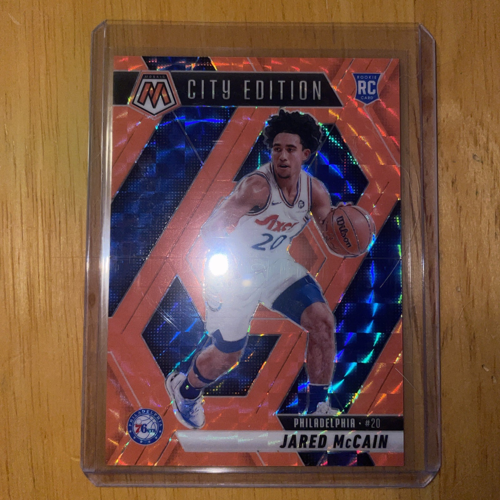 2024-25 Mosaic Basketball Jared McCain City Edition RC Red Fluorescent 61/75