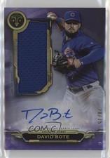 2019 Topps Triple Threads Single Jumbo Relics Amethyst 20/75 David Bote Auto hg6