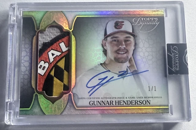 2025 Topps Dynasty Gunnar Henderson Maryland Flagge Patch Auto 1/1 #DAP-GH2