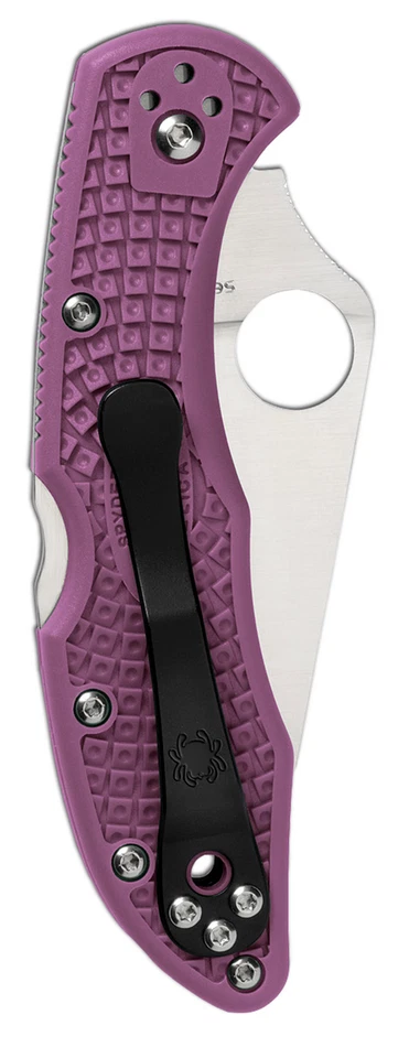 Spyderco Knives Delica 4 Lockback VG-10 Stainless C11FPPR Purple Pocket Knife - Image 2 of 4