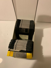 IBM DOS 3.5" DISKETTES COLLECTIBLE USED w/FLIP CASE 35 PIECES LAST ONE QTY-1