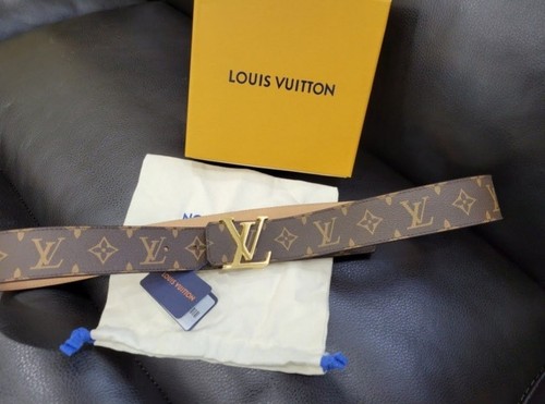 Authentic Louis Vuitton Brown Monogram  Belt, Men Size 34-35 Pants 100/40