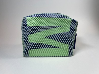 Milk Makeup Purple & Green Mesh Logo Zipper Cosmetic Bag Makeup Travel Case New