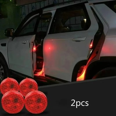 2pcs Car Door Warning Light Wireless Anti-Collision LED Safety Alarm Lamp - NEW
