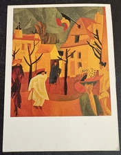 art postcard Lyonel Feininger Yellow Street II Crayola Dream Makers