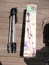 2 AMBICO CAMERA TRIPODS 1 NEW 1 BARELY USED 57 INCHES