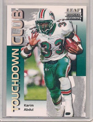 1998 Leaf R&S Touchdown Club Karim Abdul #12 of 20 #ed 0363/5000