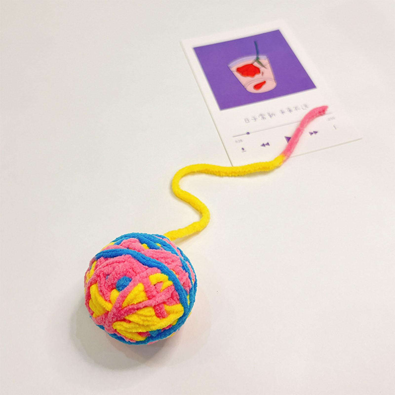 Crochet Yarn Ball Cat Toy Ball Woolen Yarn Cat Toy Balls with Rustle Sound eBay
