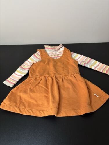 • Burt's Bees Organic Orange Jersey Jumper Dress/George Shirt • Size 12-18m