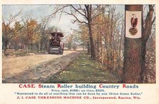 Old Advertising PC-Case Steam Roller For Roads by J.I. Case Threshing Machine Co