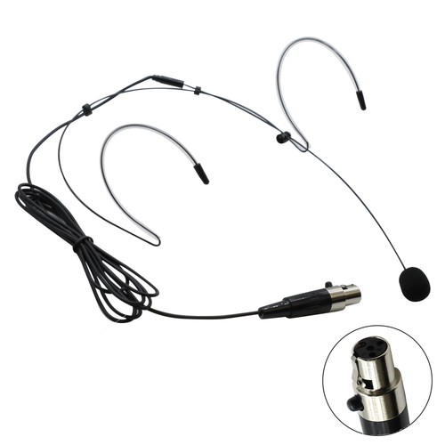 Black Headset Mic Wear Microphone Mini XLR 4 Pin TA4F For Shure Wireless System - Picture 4 of 6