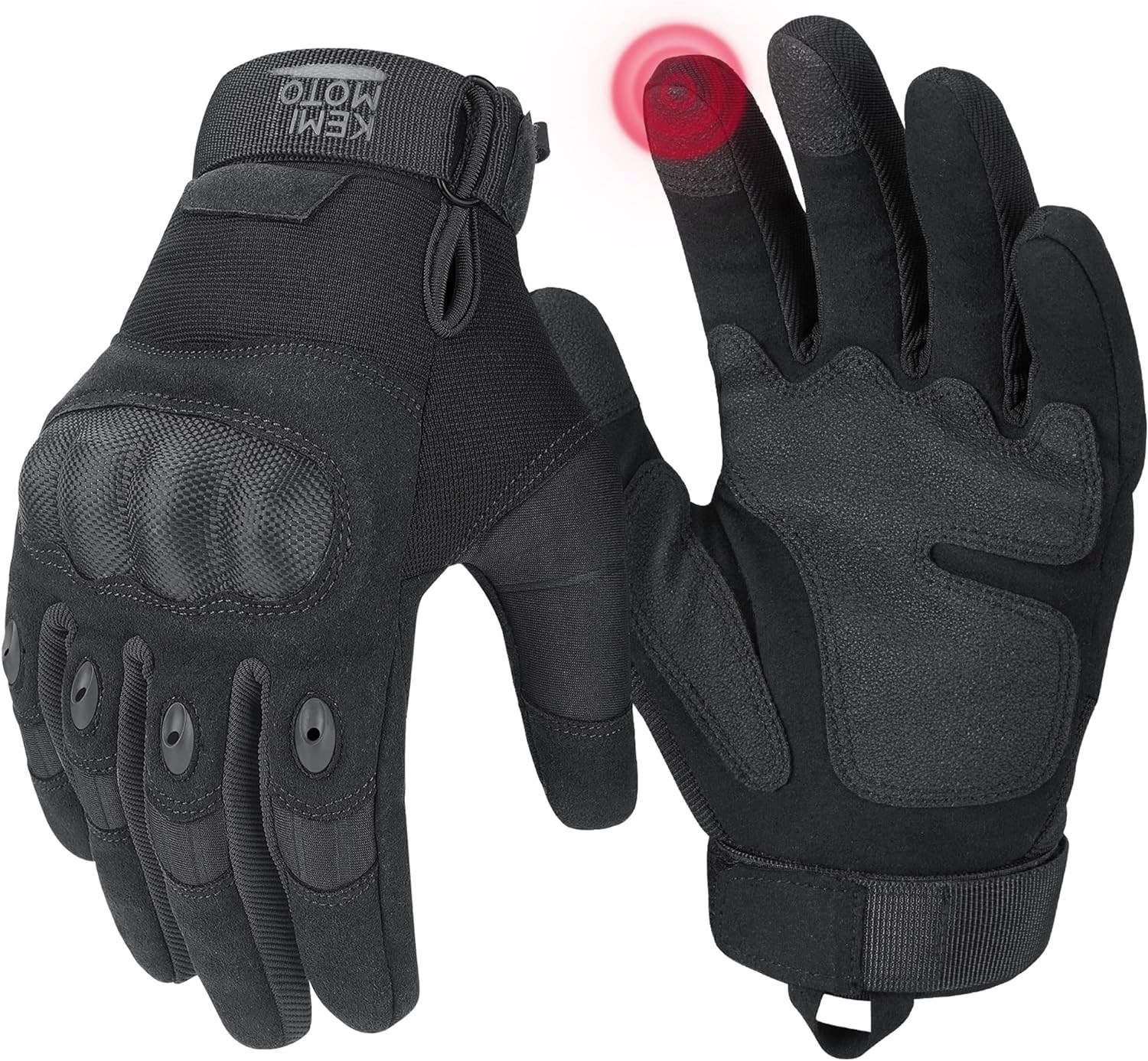 Tactical Gloves for Men, Touchscreen Motorcycle Gloves with Hard Shell & Palm Pa