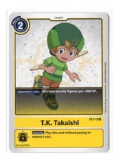 Digimon Card - (NM) T.K. Takaishi ST3-12 - Bandai Rare TK