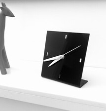 Square Mantel Mantle Clock In Black