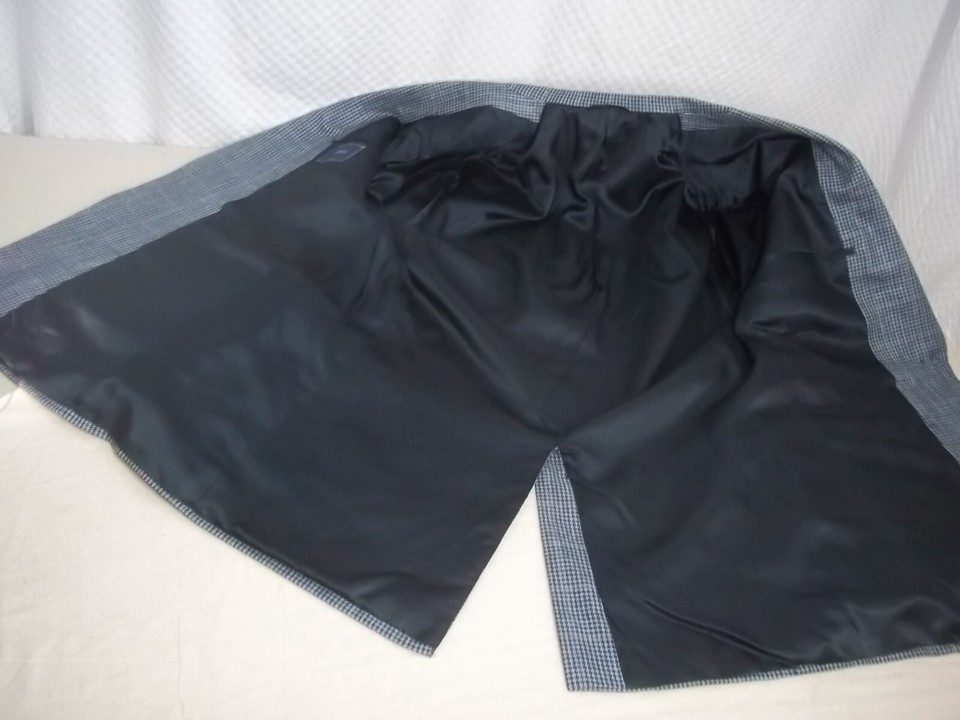 Burberry Blue Check/ Plaid 2 Buttons Wool Jacket, Sports coat 46L eBay