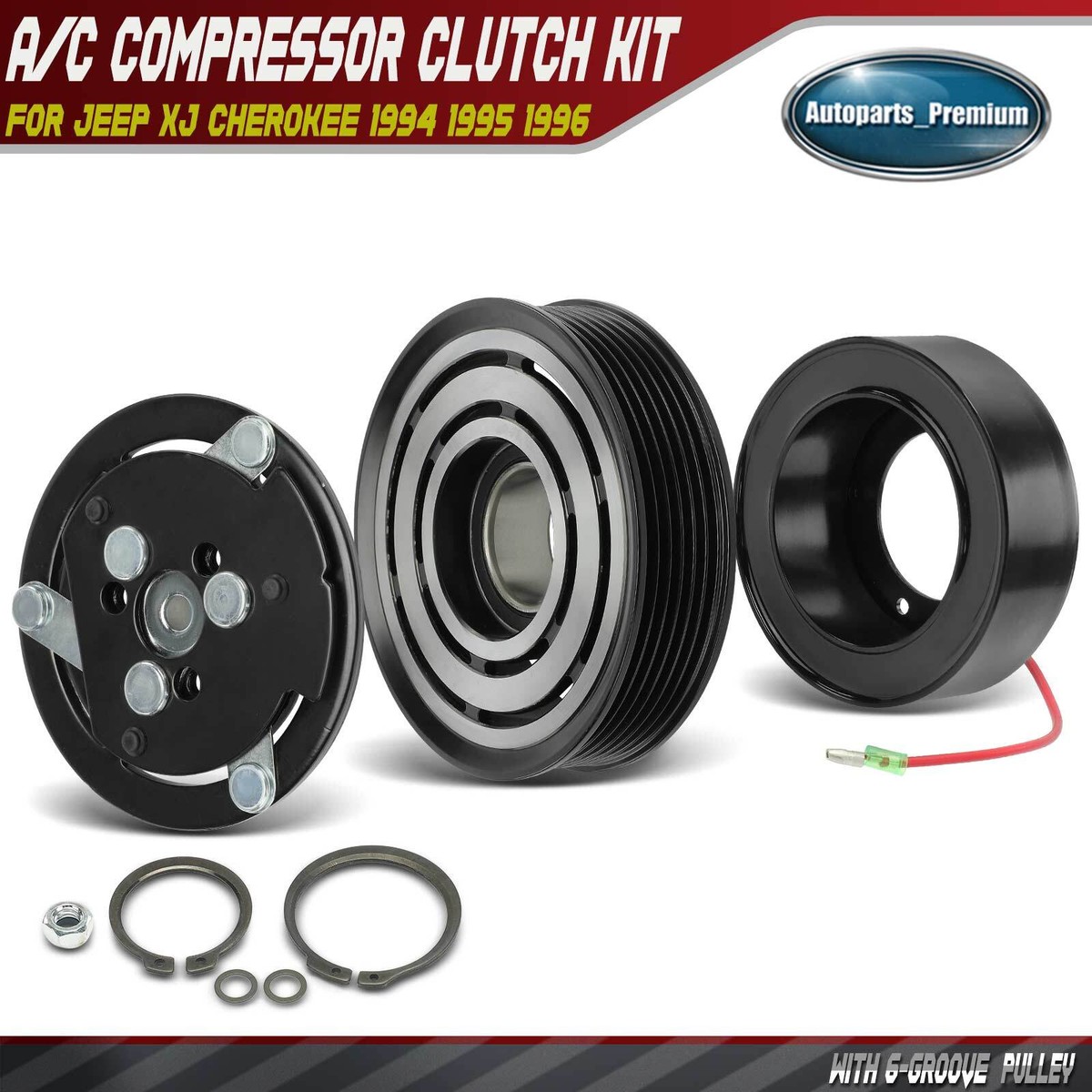 AC Compressor Clutch Kit for Jeep XJ Cherokee 1994 1995 1996 YJ