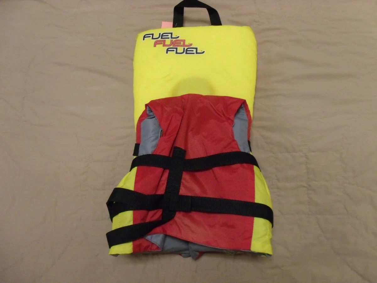 RED YELLOW FUEL LIFE JACKET FLOTATION AID INFANT CHILD SIZE 0-50 LBS | eBay
