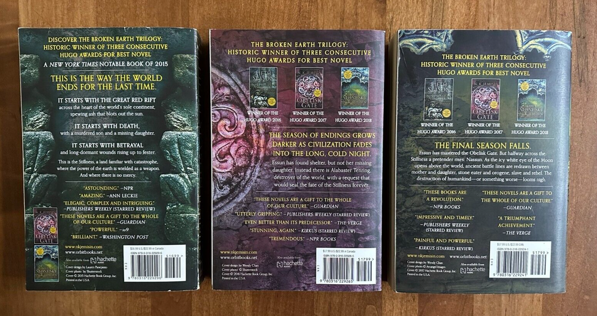 N.K. JEMISIN Complete BROKEN EARTH TRILOGY SET OF 3 Trade N.K. JEMISIN Complete BROKEN EARTH TRILOGY SET OF 3 Trade