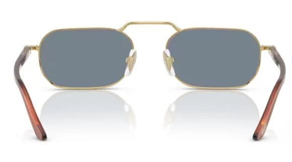 Óculos de sol unissex Persol 0PO1020S 113256 dourado claro Havana/azul claro formato oval - Imagem 3 de 4