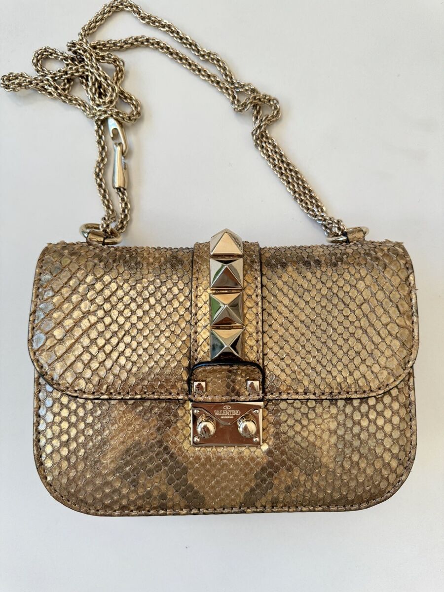Valentino Garavani Rockstud Limited Edition Python Gold Valentino Garavani Rockstud Limited Edition Python Gold