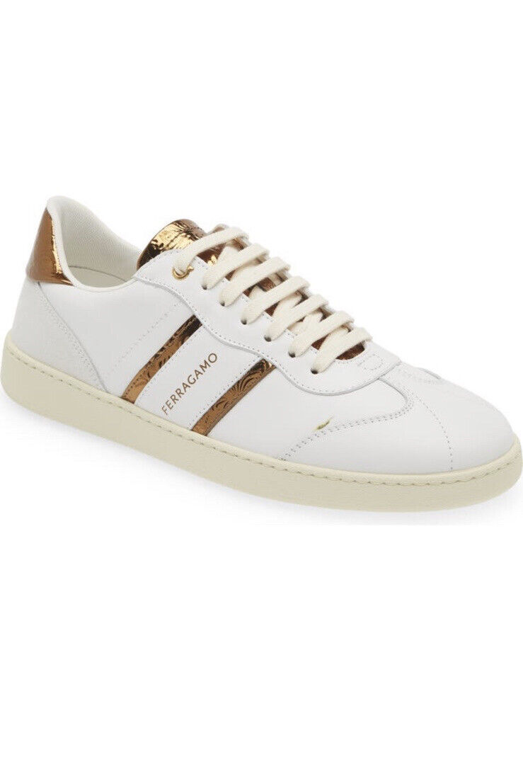 【関税&送料込】Salvatore Ferragamo Leather And Suede Achill New Salvatore Ferragamo Achille Leather Low Top Men Shoes