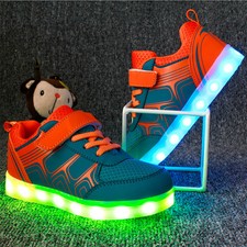 LED Glow Leuchtende Blinkschuhe USB Aufladene Schuhe Sneakers DE