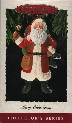 MERRY OLDE SANTA 1993 Hallmark Keepsake Ornament #4 in the Series MIB FREE Ship!