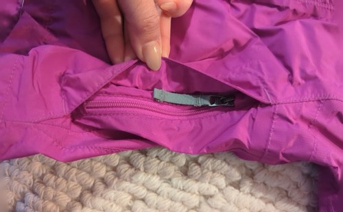 The North Face Girls HyVent Hooded Rain Jacket XXS (5) Pink/Purple - Picture 4 of 5
