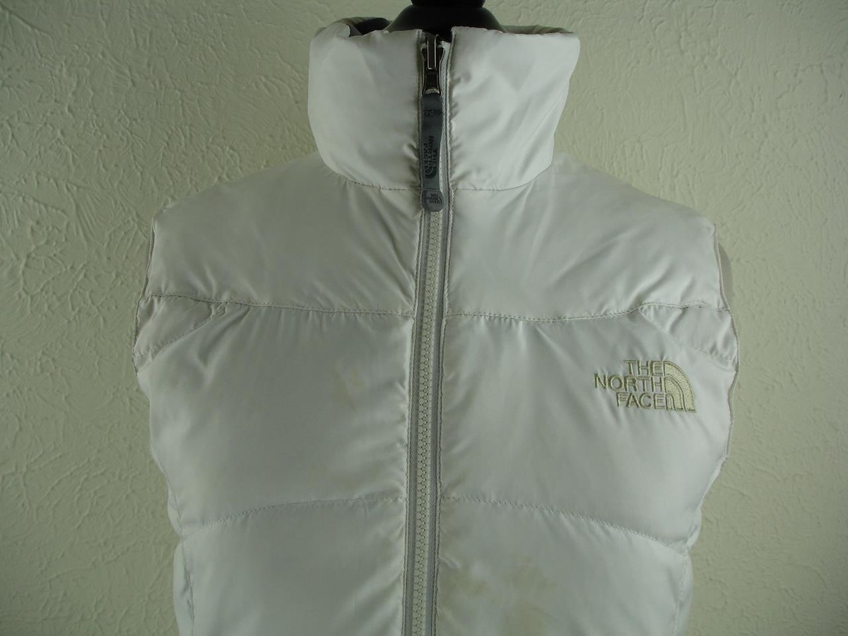 t Women's XS The North Face 550 Down Aconcagua Vest Jacket White