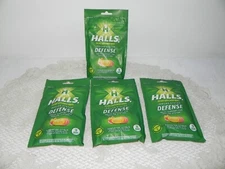 4x Halls Defense Citrus Vitamin C Drops 30 per bag EXP 12/2024 (120 Drops) Total