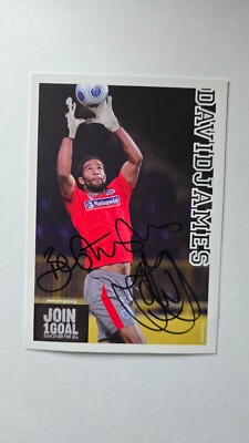 David James, England, original Autogramm