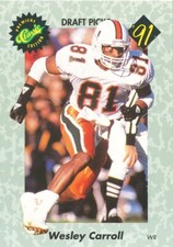 CLASSIC-DRAFT Wesley Carroll RC SAINTS BENGALS The U! Miami HURRICANES