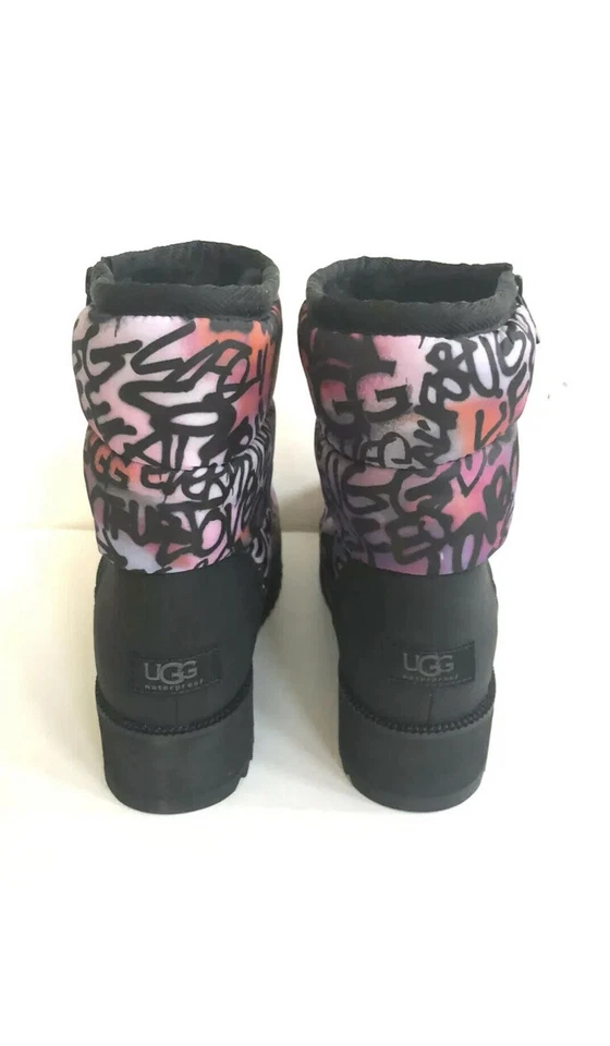 Botas de nieve cortas UGG Ridge Graffiti Pop Multi impermeables talla EE. UU. 8,5 Foto 4 de 4