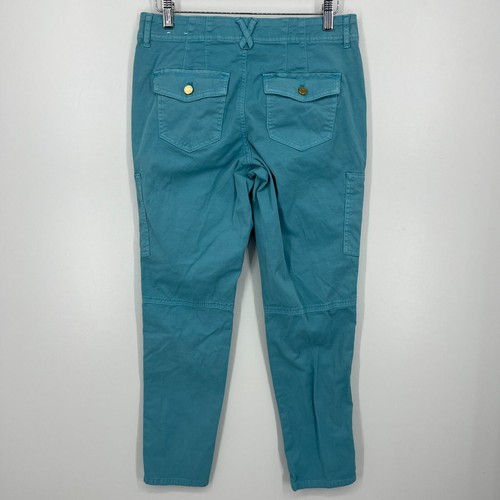White House Black Market Cargo Pants Women's Size 2 Blue Slim Crop Tactical - Picture 5 of 12