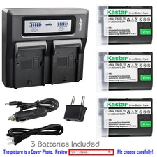 Kastar Battery LCD Dual Fast Charger for Nikon EN-EL15 MH-25A Nikon D810A DSLR