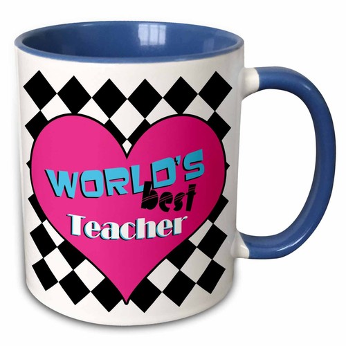 3dRose Worlds Best Teacher Pink Mug - 第 7/14 張圖片