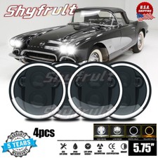 For Chevy Corvette 62-82 4x Dot 5.75 5-34 Inch-led Headlights Hilo Beam 6000k