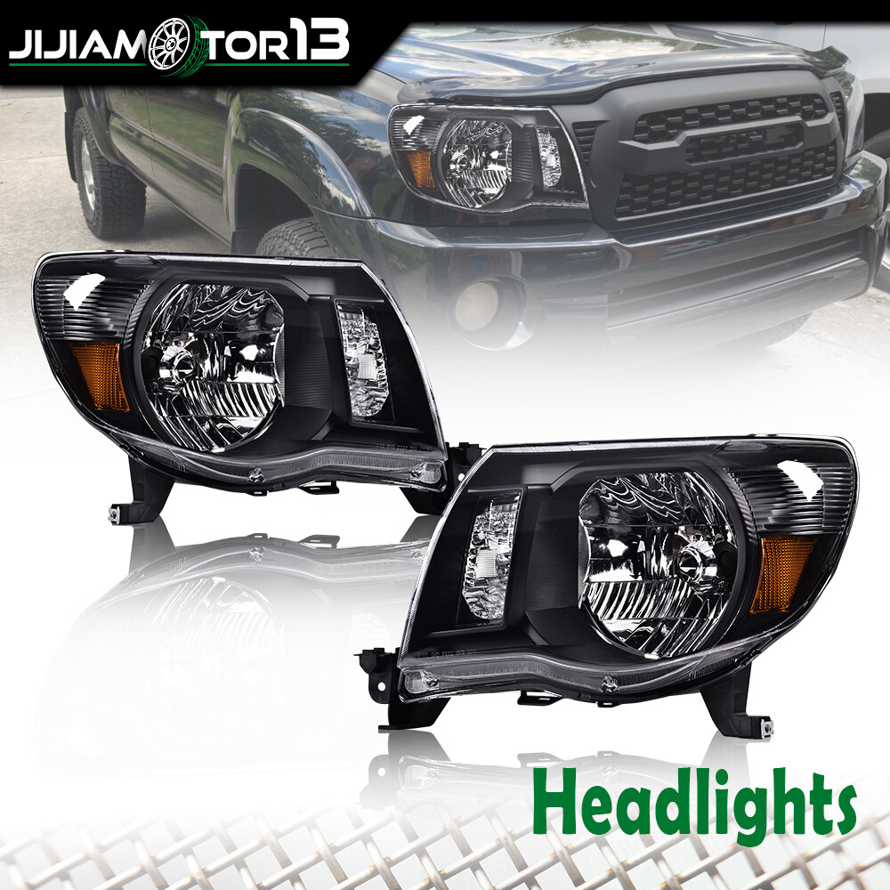 LED DRL Tube Halo Projector Headlights W/o Bulbs Fit For Toyota Tacoma 2005 2011 Bumper Headlamps - Foto 6