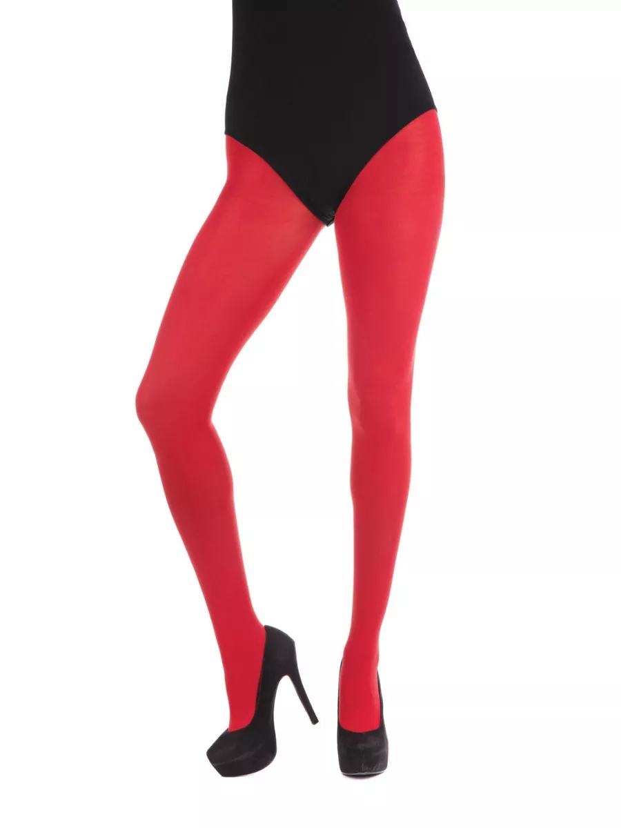 Ladies Girl Sexy Women Fashion Xmas RED Elf Christmas Tights Fancy Dress  Costume