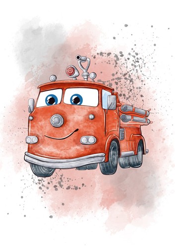 Disney Cars Watercolour Set Of 4 Prints Pictures Wall Art Poster - Picture 4 of 5