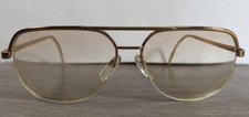 LOGO PARIS 196 GOLD TONE HALF RIM AVIATOR Eyeglasses FRAMES